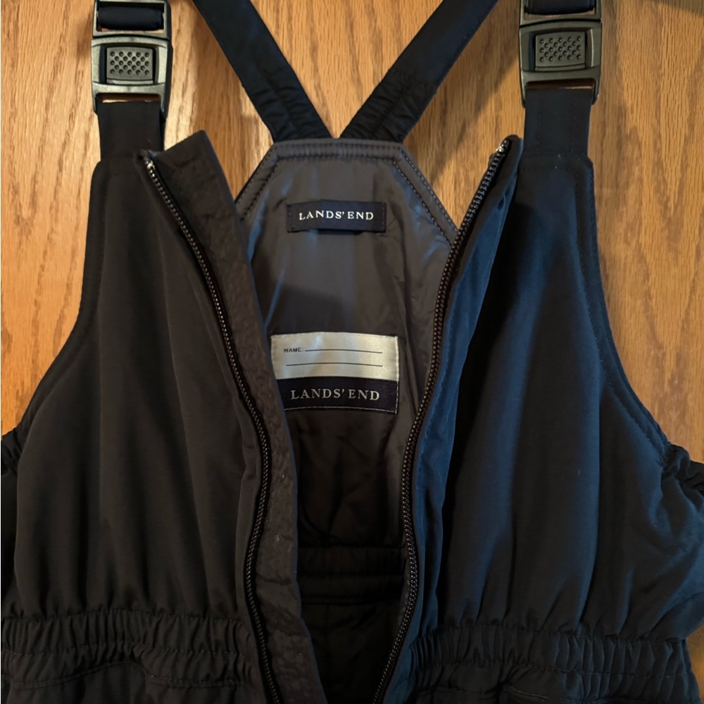 Lands' End Black Snow Bib Overalls